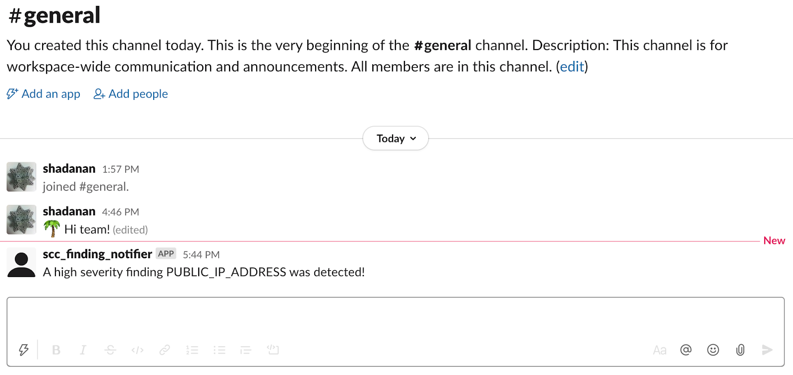 Notification Slack