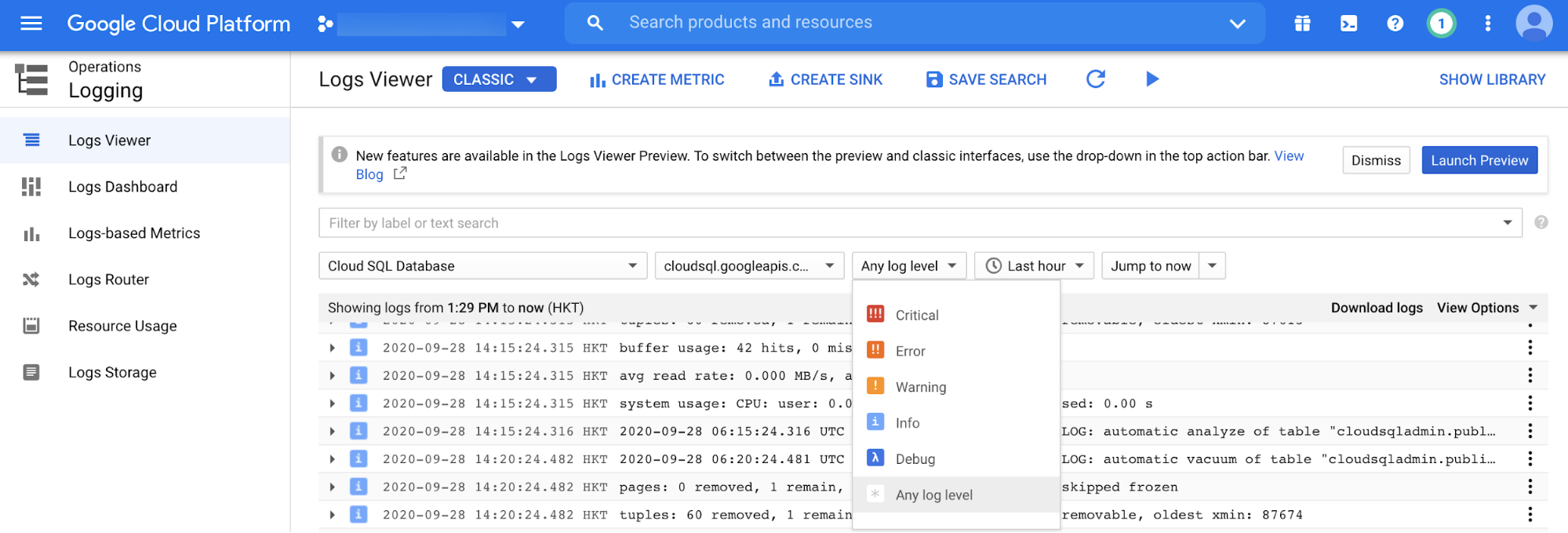 Melihat log di Cloud Logging.