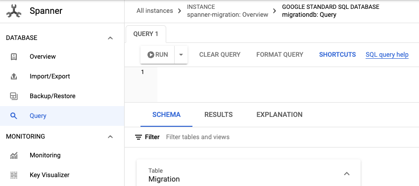 Pulsante Query