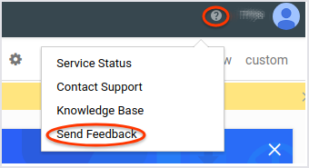 L&#39;interfaccia utente che mostra la finestra di dialogo Monitoraggio Invia feedback.