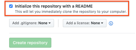 Inicializa un repositorio de GitHub con un archivo README.