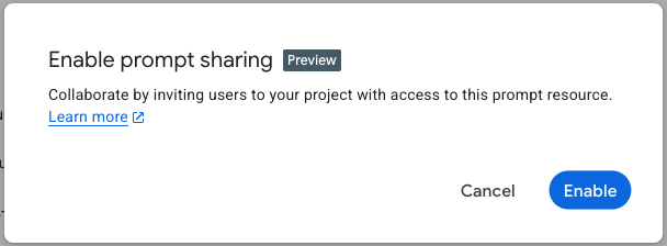 Bouton d'activation du partage de requêtes