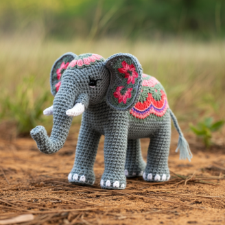 File PNG input dari gajah yang dibuat dari crochet