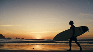 O pôr do sol é absolutamente lindo.