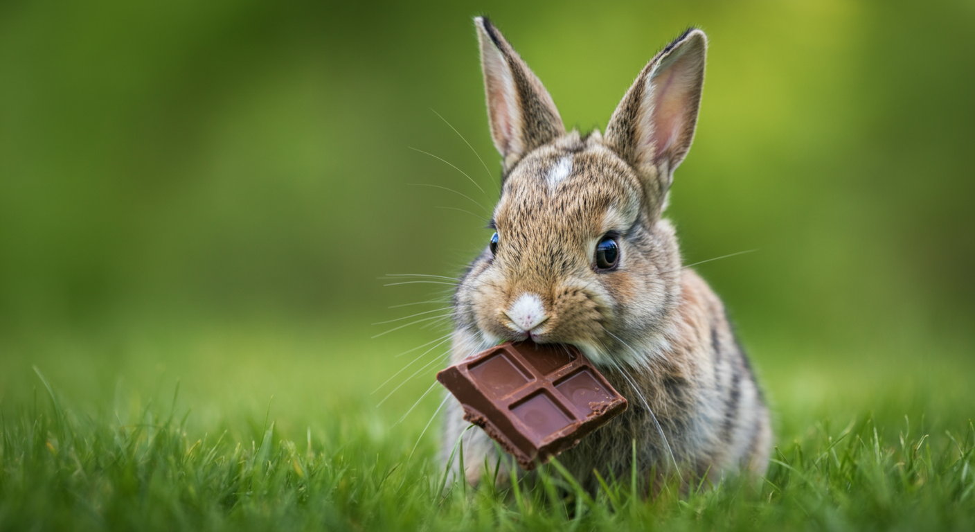 Le lapin s&#39;enfuit.