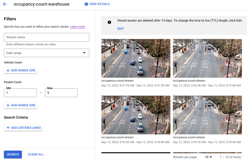 Vue des données stockées à facettes dans l&#39;UI
