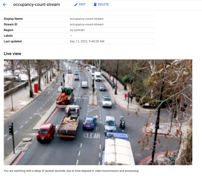 Vue de la vidéo en direct diffusée dans l&#39;UI