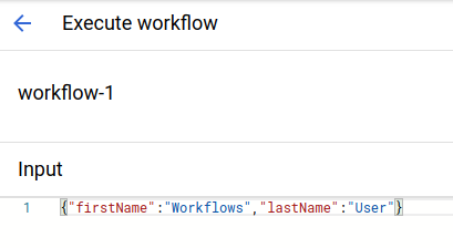 Input area populated with the example JSON string