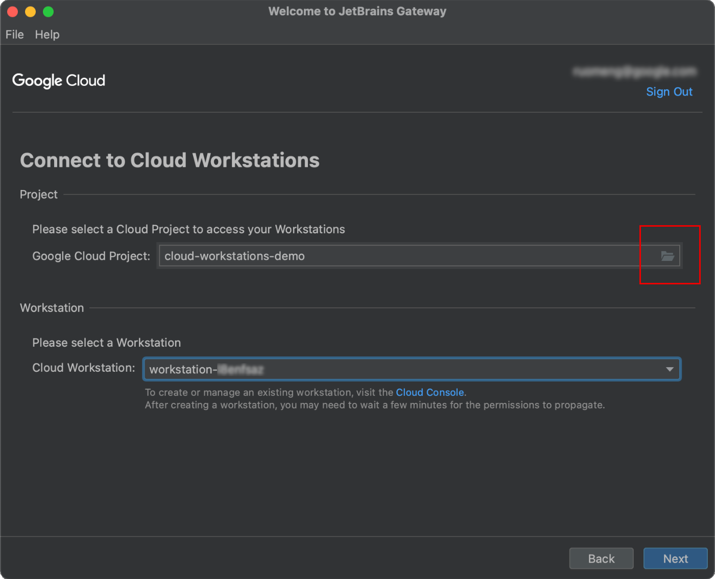 連線至 Cloud Workstations