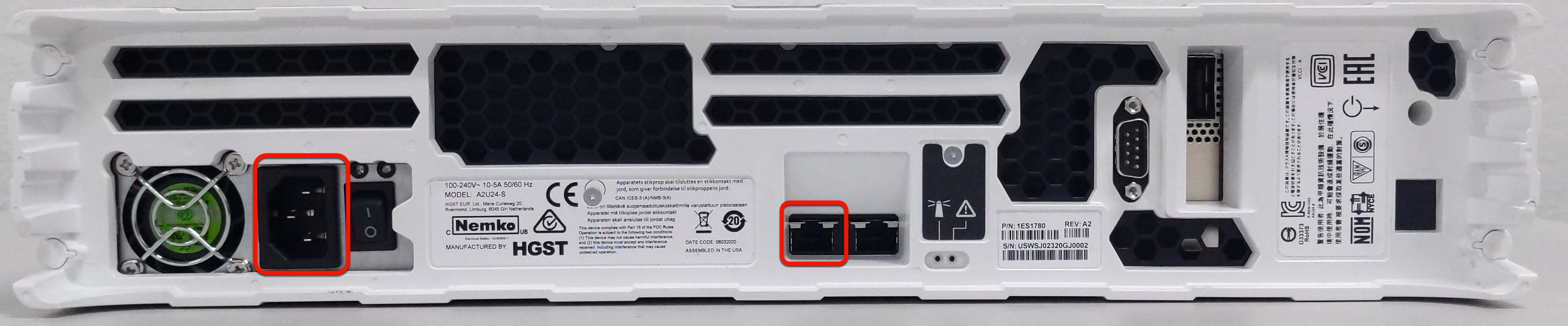 Conexiones de cable para Transfer Appliance